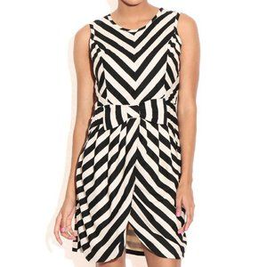 Vero Moda Black & White Striped Dress